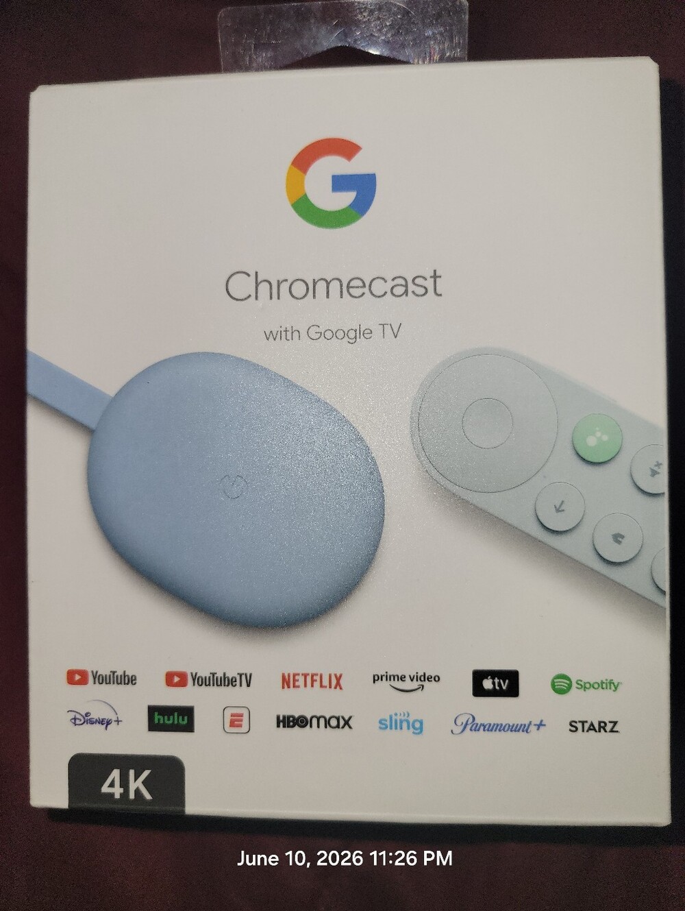 Google Chromecast with Google TV - Light Blue Streaming Device